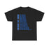 Icons of jazz listed on a black t shirt