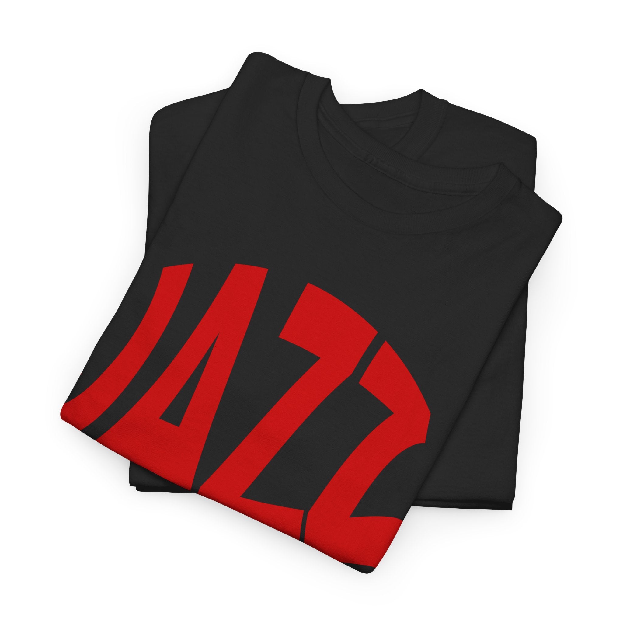 Graphic t-shirt design featuring a circular pattern filled with the text &