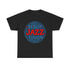 Graphic t-shirt design featuring a circle of word art with &