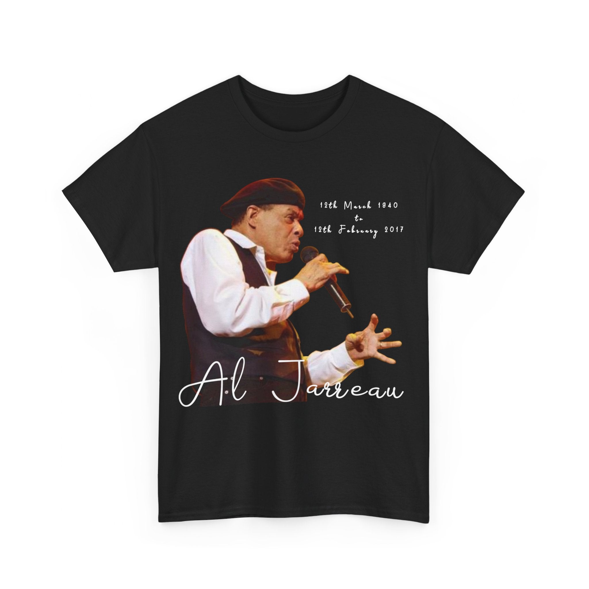 Jazz singer Al Jarreau t shirt, commemorating his life