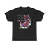 Both black & white colored t shirts with a flute player image. The text over the image says ‘Live Jazz’