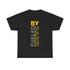 A t-shirt with a multi colored design using the words ‘Fuelled by Jazz’
