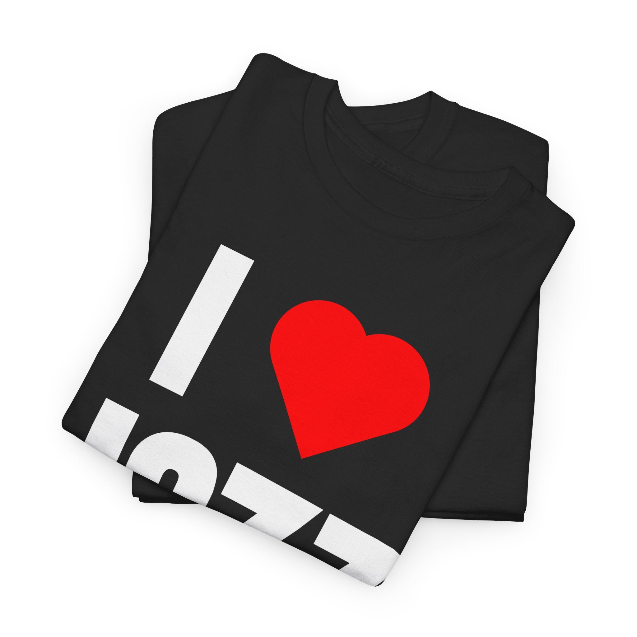 I love jazz t shirt with big text and red heart