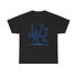 A black or white t shirt saying ‘JAZZ New York City’ in blue text