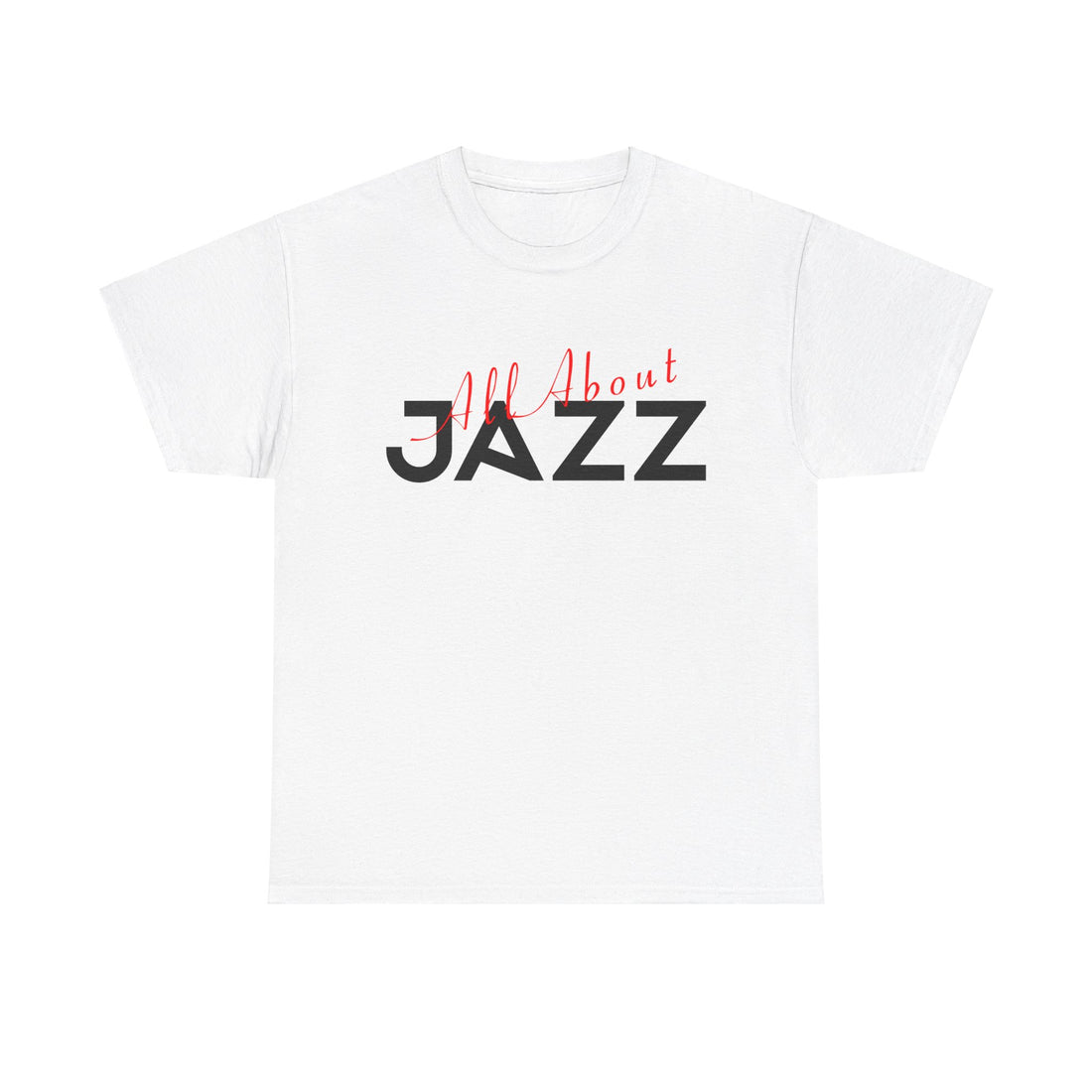 ‘All About Jazz’ white t shirt