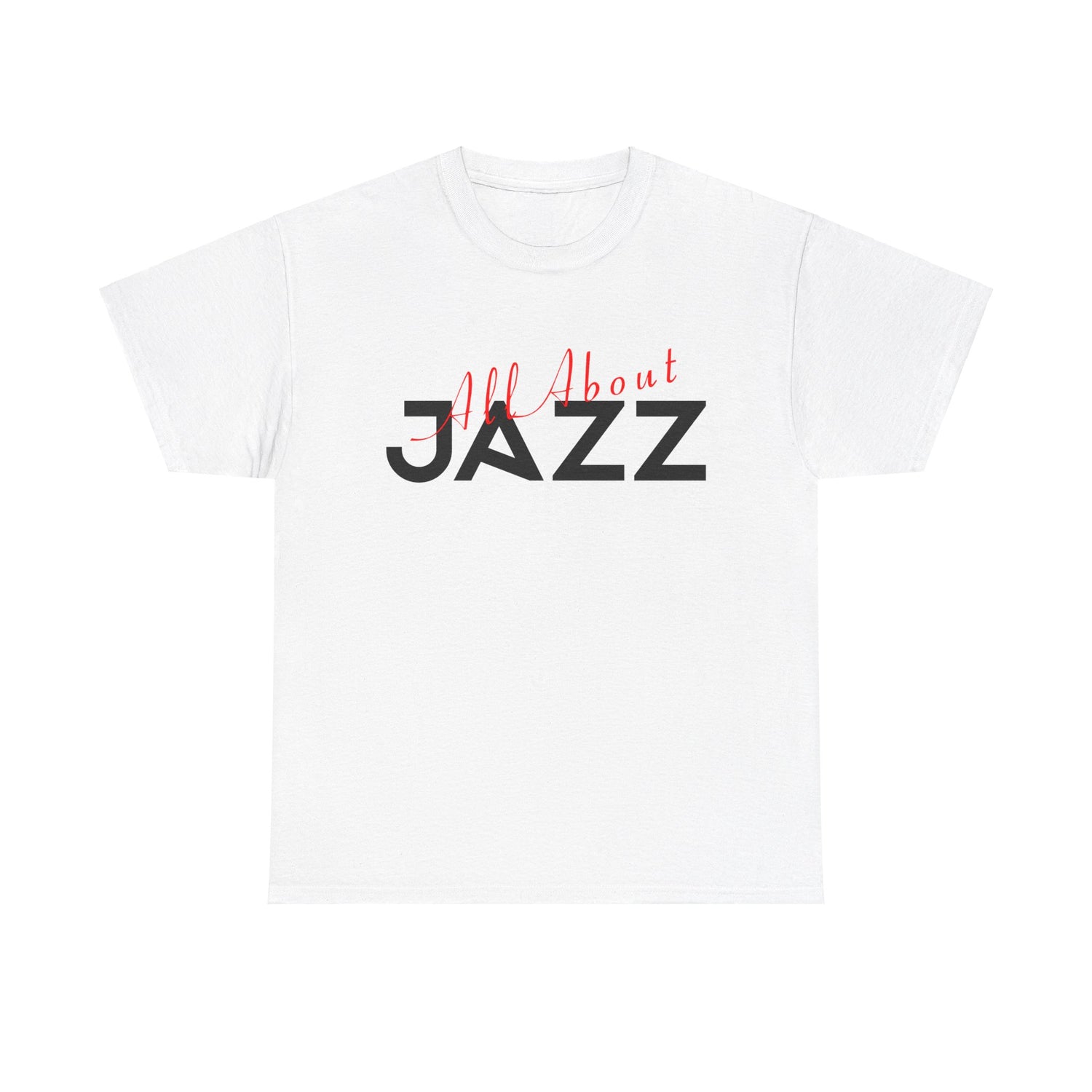 ‘All About Jazz’ white t shirt