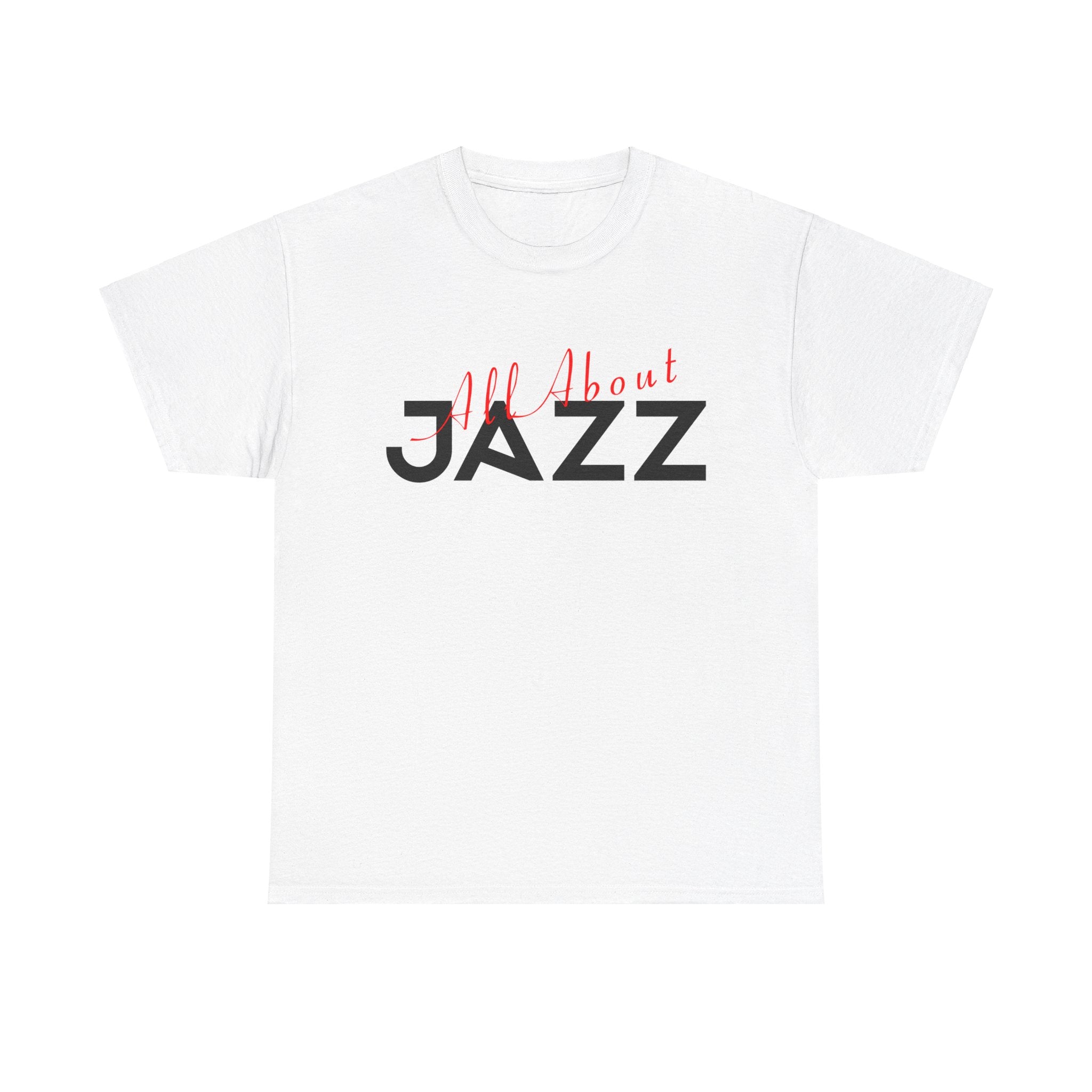 ‘All About Jazz’ white t shirt