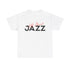 ‘All About Jazz’ white t shirt