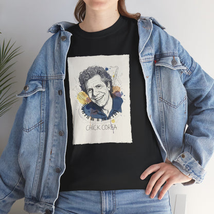 Person Wearing a Chick Corea Portrait T Shirt