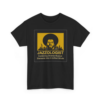 Jazzologist t shirt with graphic