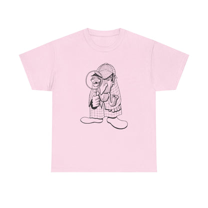 Pink Caister Soul Weekender t-shirt with a cartoon character design on a white background